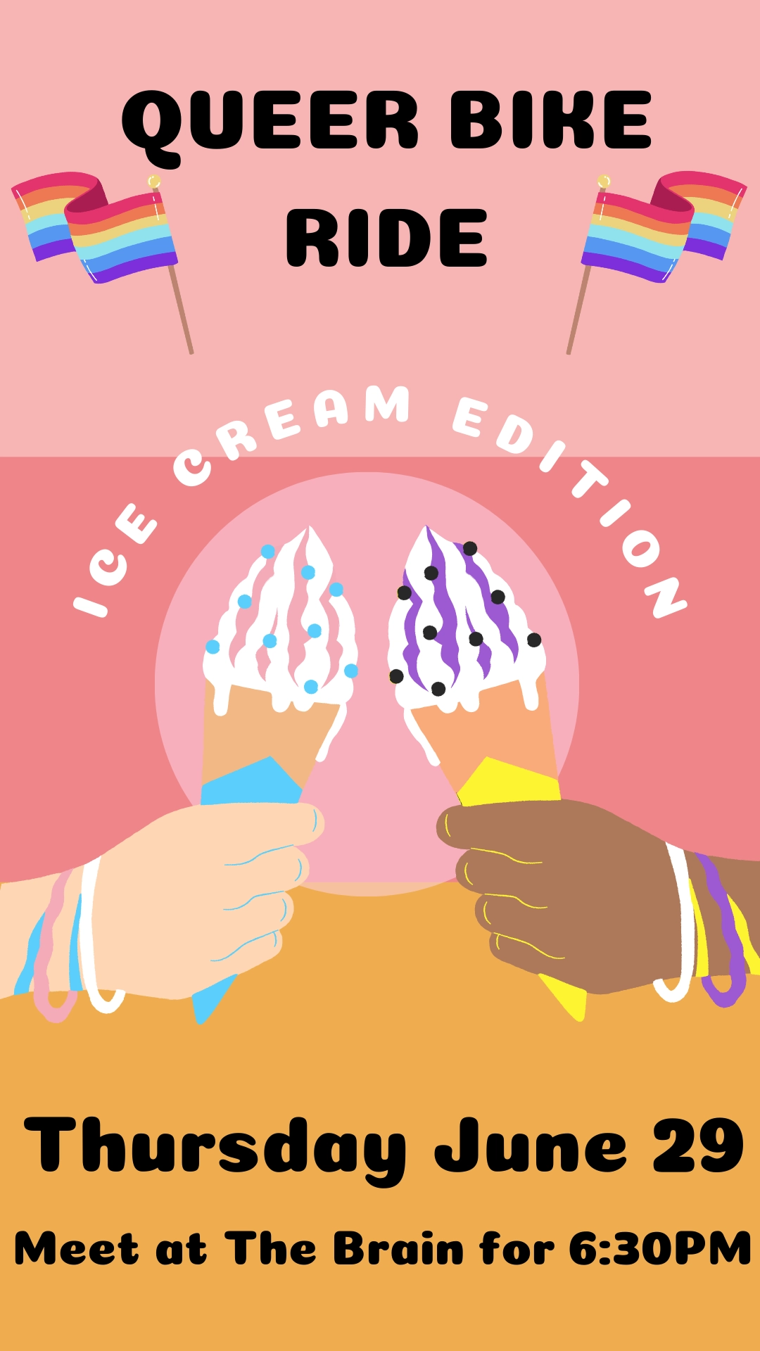 Picture of an ad for Queer Biking Hamilton's Ice Cream Ride